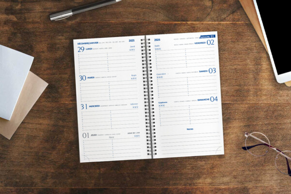 Agenda Spiralé format A18