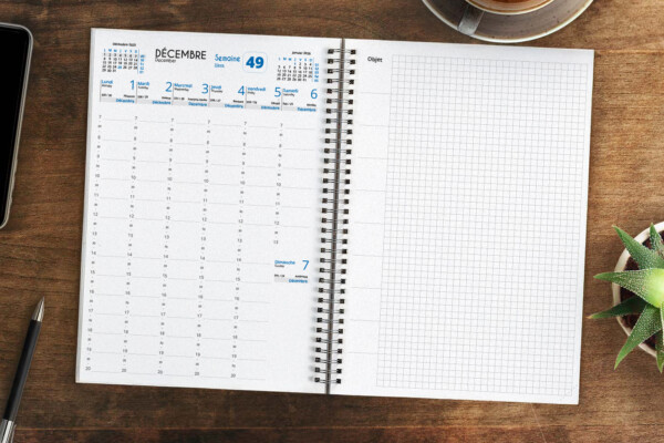 Agenda Week & Notes Spiralé format 27